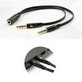 thumbnail image 3 of 3.5mm Stereo Female to 2 Male Headset Mic Y Splitter Adapter Audio Cable for PC, 3 of 8