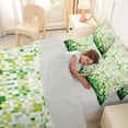 thumbnail image 4 of Erosebridal Green Square Twin Bedding Sets 7-Piece for Boys, Pixelate Miner Bedding Comforter Set, 4 of 7