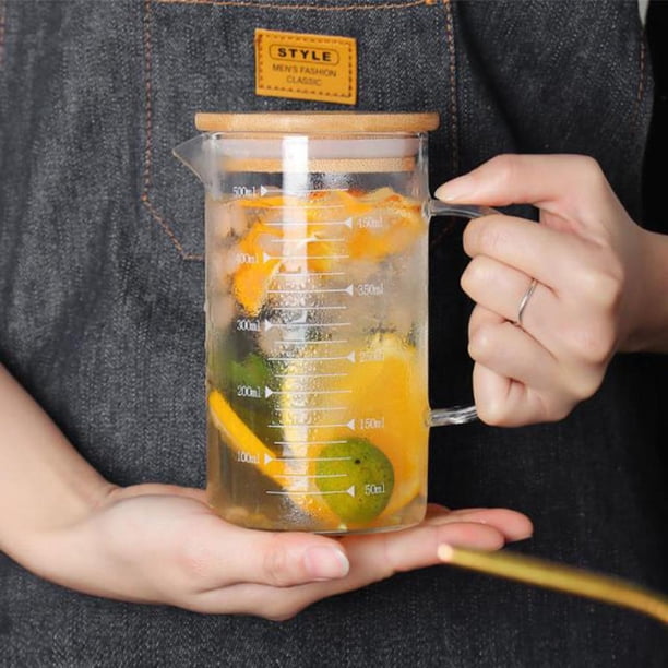 Taza Medidora de Vidrio de Borosilicato Soledad Resistente al Calor 500 ml