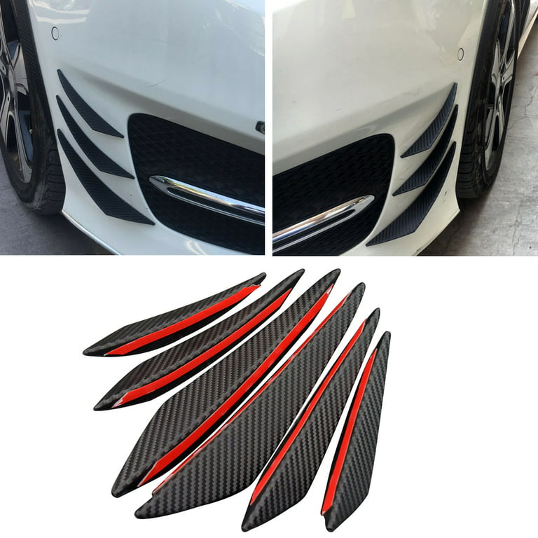 carbon fiber front bumper splitter fins