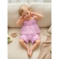 thumbnail image 3 of AceBaby Toddlers Baby Girls Outfits, 6M-4T Tie-up Flower Camisole and Shorts Summer 2Pcs Clothes Set, 3 of 8