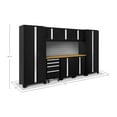 thumbnail image 4 of NewAge Products Bold Series Black 9 Piece Cabinet Set, Heavy Duty 24-Gauge Steel Garage Storage System, Slatwall Included, 4 of 17