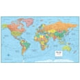 thumbnail image 2 of 32x50 RMC World Signature Push-Pin Travel Wall Map Foam Board Mounted or Framed (Black Framed), 2 of 5