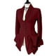 thumbnail image 4 of Puntoco Mujer Manga Larga Retro Encaje Trim Botón Hasta Vintage Irregular Tailcoat Outwear Puntoco Puntoco-1, 4 of 4