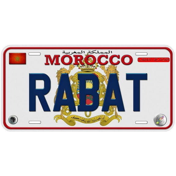 Morocco Rabat Africa Custom Novelty Car License Plate