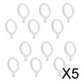 thumbnail image 1 of 5x 12 Uds. Gancho para Barra de Cortina de La , Gancho para Cortina de Ducha con Ojal, Colgador de Panel, 5 piezas, 1 of 10
