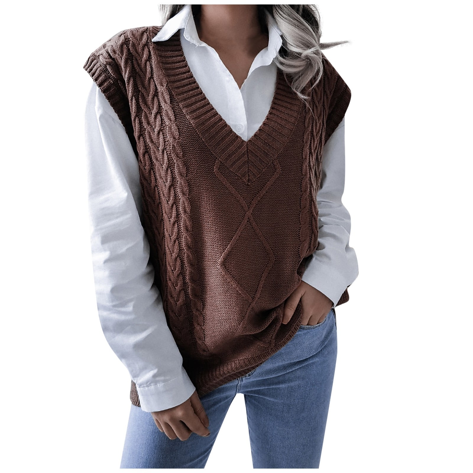 Ropa De Invierno Para Mujer, Women's Sweaters Cardigans For Women Sweater  Fashion 2022 Cheap Women's Autumn And Winter Splicing Knit Sweater Round