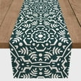 thumbnail image 3 of Creative Products Folk Floral Teal 16 x 72 Cotton Twill Table Runner, 3 of 3