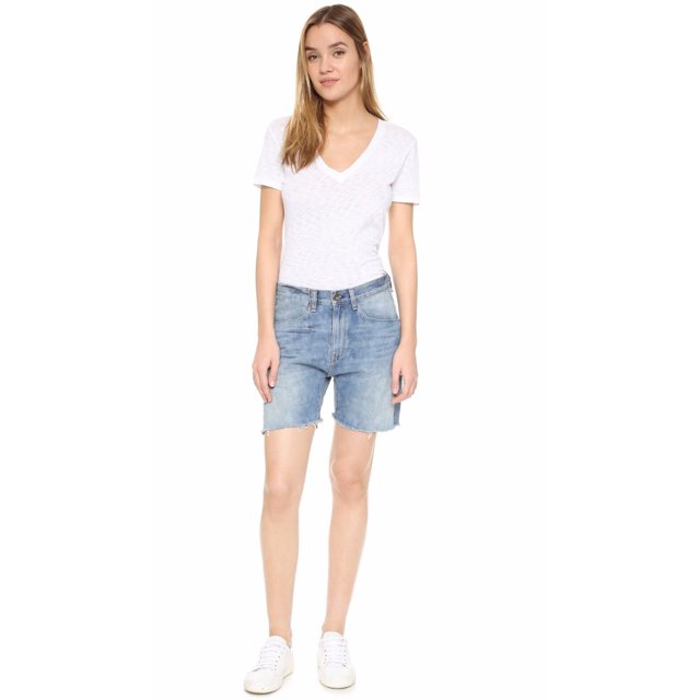 $175 RAG & BONE / JEAN Engineer FLAT ROCK Denim CUTOUT Hem SHORTS ( 24 )