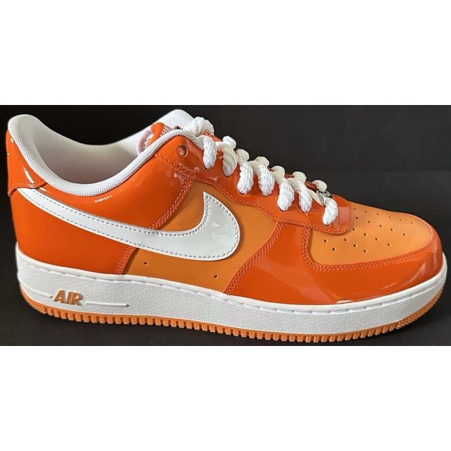 Ni&ke Air Force 1 '07 LV8 'Orange/White Patent' Men Sz 14 New Rare HV9405-800