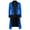 Blue, variant on ohmzyzo Mens Vintage Tailcoat Jackets Gothic Frock Coats Steampunk Gothic Medieval Jackets V Neck Slim Fit Colorblocked Costumes S