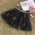 thumbnail image 2 of Mini Skirts for Kids Layered Tutus Skirt, Shinny Tulles for Girls, Puffy Ballets Mesh Skirt, Toddler Cute Birthday Party Skirt Pleated Skirts for Girls White Black 3Y, 2 of 4