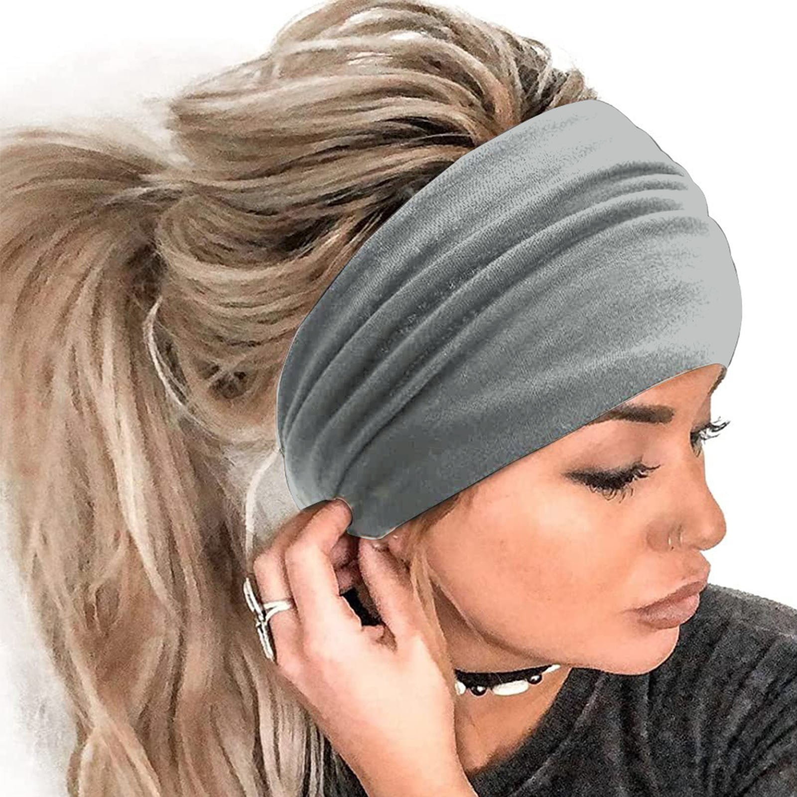 Bandeau Élastique Sport Yoga Pour Femmes - Style Turban Bohème - Tissu Doux