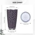 thumbnail image 4 of Rocae Bat Purple for 20 Ounces Stainless Steel Insulted Tumbler Car Cup Drink Mug Inspirational Graduate Present-Straw Three-piece Set, 4 of 8