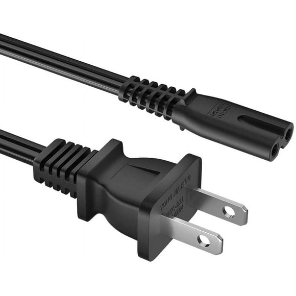 5FT Samsung TV Power Cord, AC Power Cord 2 Prong for PS5 PS4 PS3 PS2 Xbox One S/X, Lenovo, Asus, Acer, HP, Dell Laptop Power Supply Cable, TV, Printer Power Cable Replacement 18 AWG B