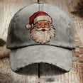 thumbnail image 5 of Yuanlong Unisex Christmas Baseball Cap Santa Printed All-Season Cap Vintage Washed Outdoor Sports Headwear, 5 of 5