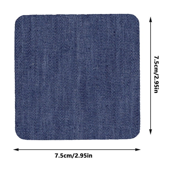 Denim Iron on Patches 5 Pack, Denim Iron-On Jean Patches Inside, No Sew Jean Repair Set, Assorted Blue Cotton, for Jeans Jackets, 1 Set
