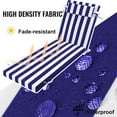 thumbnail image 5 of Geemuslly Outdoor Chaise Lounge Cushion 72x21 Inch With Headres - Waterproof Patio Chair Cushions Non-Slip with Ties, Fade Resistant for Pool Beach Garden Recliner,Blue & White Stripes,1Pcs, 5 of 7