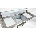 thumbnail image 6 of 54 in. Commercial Single Compartment Sink with Left Right Drain Board NSF Certified, 6 of 9