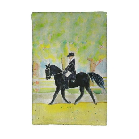 

16 x 25 in. Black Horse & Rider Kitchen Towel