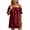 Wine#31, variant on Lcziwo Womens Cotton Linen Summer Dresses Off Shoulder Short Sleeve Mini Dress Casual Loose Beach Vacation Sundress with Pockets Purple,M