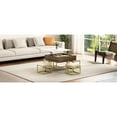 thumbnail image 5 of Modern Square Lift-top Coffee Table With Storage And 4 Ottomans In White & Walnut. Smooth Function. Generous Hidden Storage. Multi-purpose Ottomans. Chic White/walnut Look. Build Walnut Convenient, 5 of 7