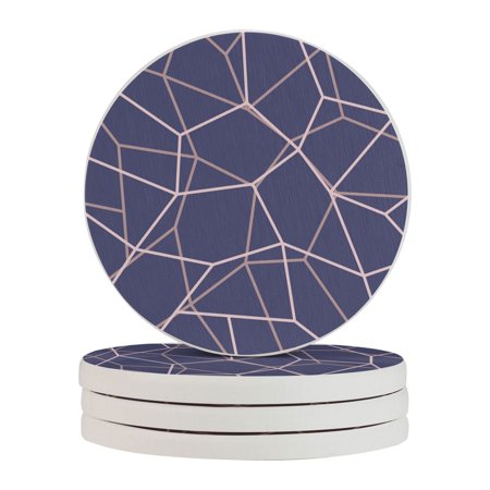 

Circular Drink Coasters Set Geometric Architectural Patterns Beautiful Home Decor Diatomite Heat-Resistant Diatomite Protect Table Countertop