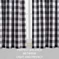thumbnail image 6 of Haperlare Black and White Checkered Kitchen Curtains 45 inch Long Buffalo Plaid Gingham Cafe Curtains Farmhouse Light Filtering Half Window Curtains, Set of 2, 6 of 7