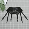thumbnail image 4 of Douhoow Women High Waist Garter Belt Mesh Suspender Belt 6 Straps Garter S-2XL, 4 of 6