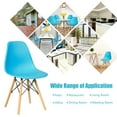 thumbnail image 4 of Costway Ensemble de 2 Mi-Siècle Moderne DSW Chaise Dinant Pieds en Bois Bleu, 4 of 10