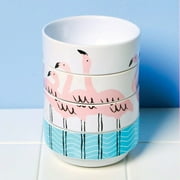 Angle View: Nesting Stacking Bowls (Flamingo)