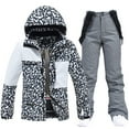 thumbnail image 4 of CONZONE Mens Ski Suits Casual Men's Snowboarding Set Fashion Graphic Windproof Jacket Pants Thick Skiing Suit for Men Warm Thermal Winter Snowsuits, 4 of 5
