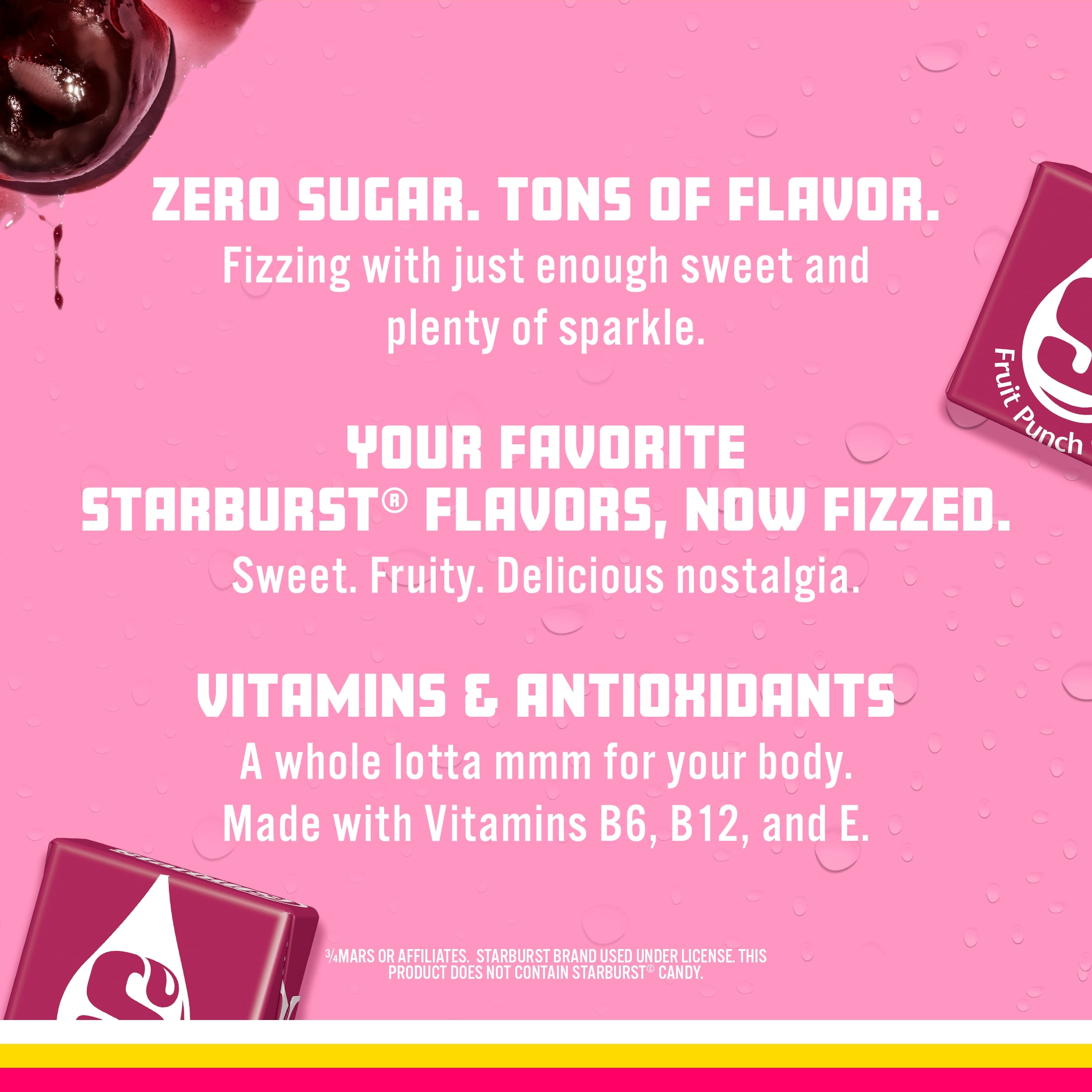 Sparkling Ice STARBURST Fruit Punch, 17 Fl Oz, 12 Count