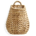 thumbnail image 3 of Casafield Open Weave Wall Hanging Basket for Plants and Flowers, Natural Water Hyacinth Boho Planter Accent for Front Door and Entryway, 3 of 7