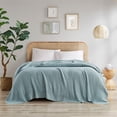 thumbnail image 2 of INK+IVY Bree Knit Contemporary Acrylic Fabric Full/Queen Blanket in Blue, 2 of 5