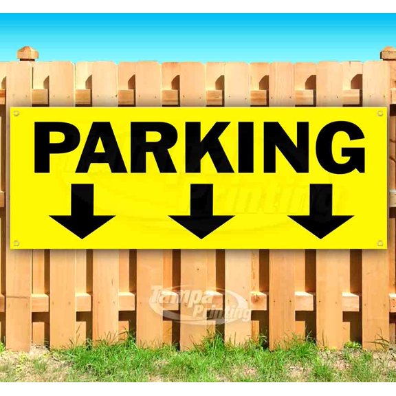 Parking 13 oz Vinyl Banner With Metal Grommets