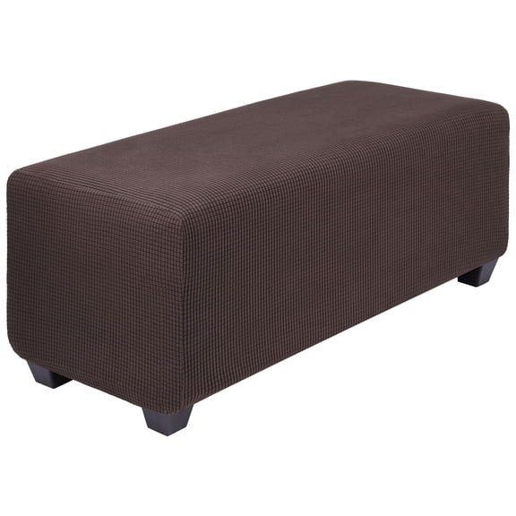 Unique Bargains Stretch Ottoman Cover Slipcover Furniture Covers Umber Small