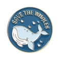 thumbnail image 1 of Whale In The Sea Collectable Metal Pin Badge, Save The Whales Sea Pin Badge, 1 of 1