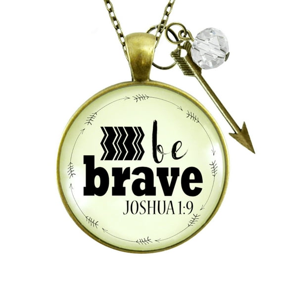Be Brave Gutsy Goodness Bronze Necklace Faith Female Adult Metal Faith Jewelry