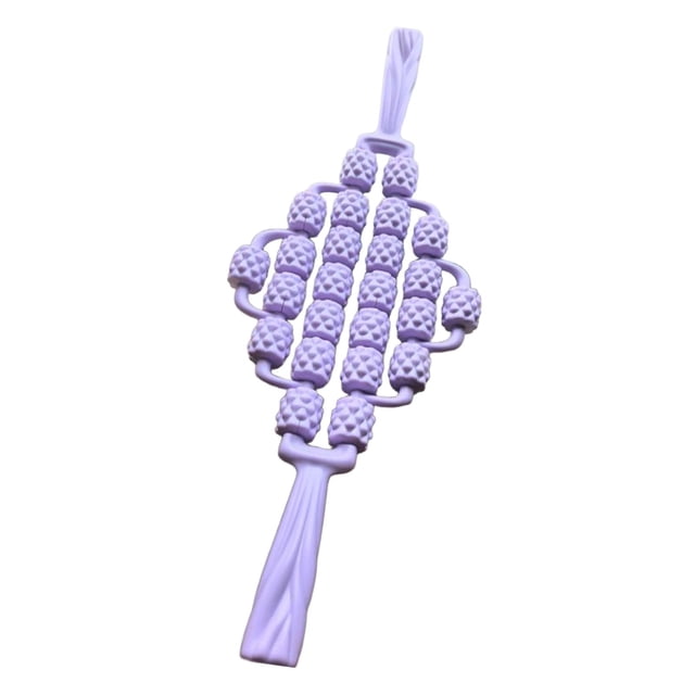 Rodillo de masaje portátil para fitness, yoga, masajeador muscular violeta