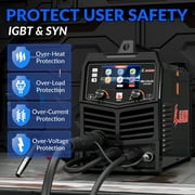 GZ GUOZHI 110V/220V 210A MIG Welder, 8 in 1 Multi-Process Aluminum Welding Machine, Pulse MIG, Gas MIG/MAG, Gasless Flux Core MIG, Lift TIG, Stick, Spot Welding, Spool Gun