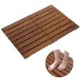 thumbnail image 4 of Smuxee Foldable Teak Wood Bath Mat,Non Slip Bathtub Mat 23.2in*16.2in,Indoor and Outdoor Use, 4 of 8