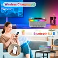 thumbnail image 3 of 4-in-1 Wireless Charger, 15W Fast Desk Wireless Charging Station for iPhone 17-12 Pro Max Plus with Bluetooth Stereo Speaker,Digital Clock Alarm,Colors Night Lamp for iPhone, 3 of 6