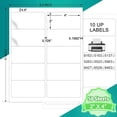 thumbnail image 3 of duomi-2x4 Shipping Address Labels, 500 Matte Printable Stickers for Mailing, Fragile Stickers, 8.5 x 11 Label Paper for Laser/Inkjet Printer, 10 Up Per Sheet, 50 Sheets, 3 of 4