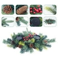 thumbnail image 4 of DAMAI LED Lights String Lights Christmas Table Centerpieces Decorations, Christmas Candle Holder with Red Berries and Pine Cones, Table Accent Centerpiece with 2 Candle Holders for Dining Fireplace, 4 of 7