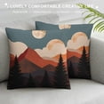 thumbnail image 3 of Fenyluxe Mountains Trees Full Moon Pillow Covers for Couch Sofa Indoor Outdoor Pillow Case Decorative Home Aesthetic Decor 1PC 24x24in, 3 of 5