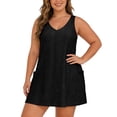thumbnail image 7 of Women Plus Size Swimwear Plus Size Swimwear With Pockets Sleeveless Bikini And Beach Cover Up Outfit Control Swimsuit, 7 of 7