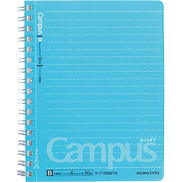 Kokuyo Campus Twin Ring Notebook, Cut-off Type, A6, B Dot Ruled 
