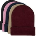 thumbnail image 2 of 50 Pack of Bulk Wholesale Adult One Size Mens Womens Stretch Knit Beanie Skull Hats for Fall, Winter, Snow, Wind, Rain, Homeless and Charity Donation in Women's Color Pack, 2 of 8