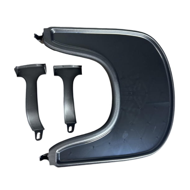 Trona Grippy Mantel individual para silla alta, mantel suave para bebés, utensilios para comer, bandeja para trona de bebé, bandeja para niños, niñas, Negro